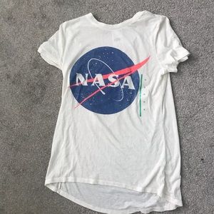 White NASA t shirt
